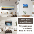 The Maui Trio — Sunrise, Midday, Sunset | 3-Piece Canvas Print Bundle