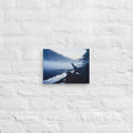 Morning mist over a still river at dawn — fine art moody landscape canvas print for modern minimalist bedrooms and contemplative spaces
